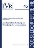 Cover: Juristische Einsch&auml;tzung zur Befristung des L&ouml;sungsrechts - VVW Verlag Versicherungswirtschaft