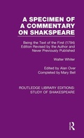 Cover: A Specimen of a Commentary on Shakspeare - Routledge