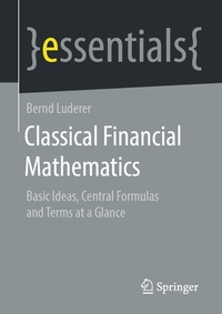 Enlarge image Cover: Classical Financial Mathematics - Springer