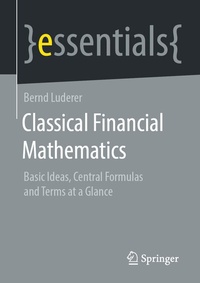 Enlarge image Cover: Classical Financial Mathematics - Springer