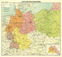 Abbildung von: Historische Karte: DEUTSCHLAND - BESATZUNGSZONENKARTE 1946 - Verlag Rockstuhl