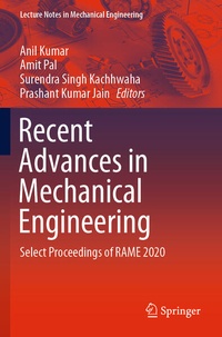 Enlarge image Cover: Recent Advances in Mechanical Engineering - Springer