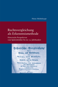 Cover: Rechtsvergleichung als Erkenntnismethode - Vittorio Klostermann Verlag