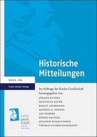 Abbildung von: Historische Mitteilungen 31 (2019) - Franz Steiner Verlag