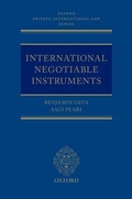 Cover: International Negotiable Instruments - Oxford University Press