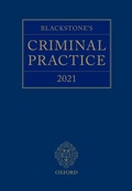 Bild: Blackstone's Criminal Practice 2021 - Oxford University Press