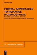 Cover: Formal Approaches to Romance Morphosyntax - De Gruyter