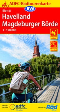 Abbildung von: ADFC-Radtourenkarte 8 Havelland Magdeburger Börde 1:150.000, reiß- und wetterfest, E-Bike geeignet, GPS-Tracks Download - BVA BikeMedia