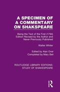 Cover: A Specimen of a Commentary on Shakspeare - Routledge
