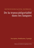 Cover: De la transcat&eacute;gorialit&eacute; dans les langues - Soci&eacute;t&eacute; De Linguistique De Paris