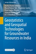 Cover: Geostatistics and Geospatial Technologies for Groundwater Resources in India - Springer