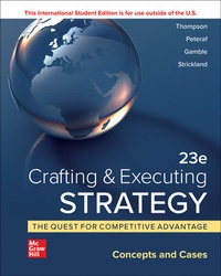 Enlarge image Cover: Crafting & Executing Strategy: The Quest for Competitive Advantage: Concepts and Cases ISE - McGraw-Hill Education