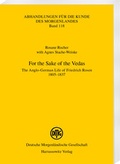 Cover: For the Sake of the Vedas - Harrassowitz Verlag