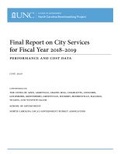 Cover: Final Report on City Services for Fiscal Year 2018-2019 - School of Government