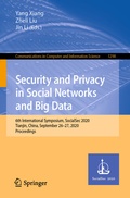 Cover: Security and Privacy in Social Networks and Big Data - Springer