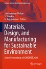 Cover: Materials, Design, and Manufacturing for Sustainable Environment - Springer