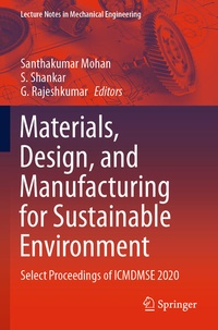 Enlarge image Cover: Materials, Design, and Manufacturing for Sustainable Environment - Springer