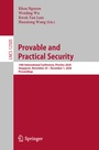 Cover: Provable and Practical Security - Springer