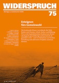 Cover: Widerspruch 75 - Rotpunktverlag
