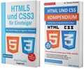 Cover: HTML5 und CSS3 f&uuml;r Einsteiger + HTML und CSS Kompendium (Hardcover) - BMU Media Verlag