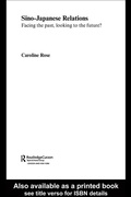 Cover: Sino-Japanese Relations - Routledge