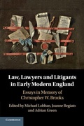 Cover: Law, Lawyers and Litigants in Early Modern England - Cambridge University Press