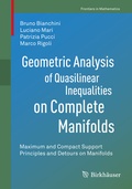 Cover: Geometric Analysis of Quasilinear Inequalities on Complete Manifolds - Birkh&auml;user