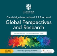 Abbildung von: Cambridge International AS & A Level Global Perspectives & Research Digital Teacher's Resource Access Card - Cambridge University Press