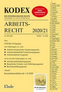 Abbildung von: KODEX Arbeitsrecht 2020/21 - Linde