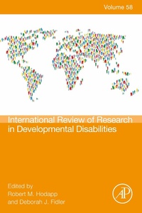 Enlarge image Cover: International Review Research in Developmental Disabilities - Academic Press