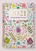 Cover: Social Media Content Planner and Diary 2021 - Floral Cover - Avviso Publishing