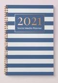 Cover: Social Media Planner and Diary 2021 Nautical Stripe - Avviso Publishing