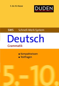 Abbildung von: SMS Deutsch - Grammatik 5.-10. Klasse - Duden