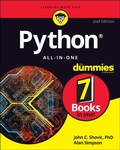 Cover: Python All-in-One For Dummies - Wiley