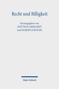 Abbildung von: Recht und Billigkeit - Mohr Siebeck