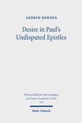 Cover: Desire in Paul's Undisputed Epistles - Mohr Siebeck