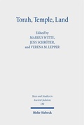 Cover: Torah, Temple, Land - Mohr Siebeck