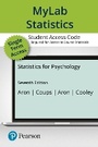 Cover: Mylab Statistics with Pearson Etext for Statistics for Psychology Access Card - Pearson