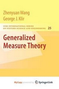 Enlarge image Cover: Generalized Measure Theory - Springer