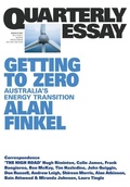 Cover: Getting to Zero - Quarterly Essay