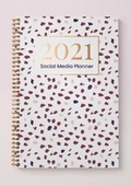 Cover: Social Media Planner and Dairy 2021 - Polka Spot Cover - Avviso Publishing