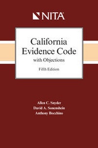 Abbildung von: California Evidence Code with Objections - Aspen Publishing