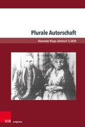 Cover: Plurale Autorschaft - Brill Deutschland