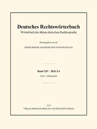 Abbildung von: Deutsches Rechtswörterbuch - J.B. Metzler