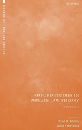 Cover: Oxford Studies in Private Law Theory: Volume I - Oxford University Press