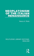 Cover: Neoplatonism of the Italian Renaissance - Routledge