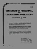 Cover: Selection of Personnel for Clandestine Operations - Aegean Park Press