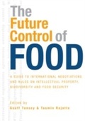 Cover: The Future Control of Food - Routledge