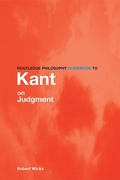 Cover: Routledge Philosophy GuideBook to Kant on Judgment - Routledge