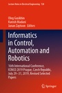 Cover: Informatics in Control, Automation and Robotics - Springer
